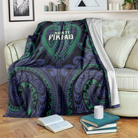 Aotearoa Ngati Pikiao Blanket Maori Tribal Pattern LT05 Green - Polynesian Pride