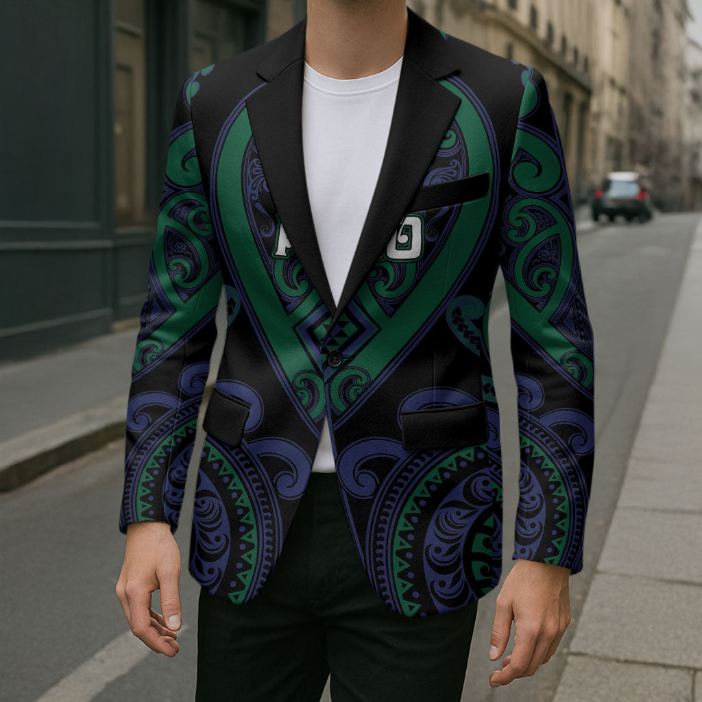 Custom Aotearoa Ngati Pikiao Blazer Maori Tribal Pattern LT05 - Polynesian Pride