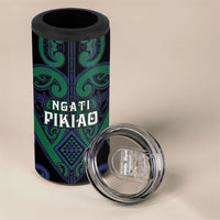 Custom Aotearoa Ngati Pikiao 4 in 1 Can Cooler Tumbler Maori Tribal Pattern LT05 - Polynesian Pride