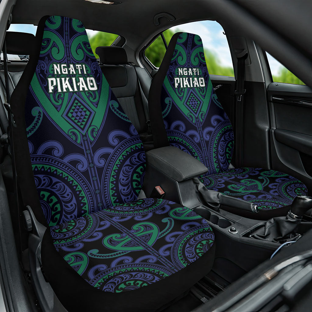 Aotearoa Ngati Pikiao Car Seat Cover Maori Tribal Pattern LT05 One Size Green - Polynesian Pride