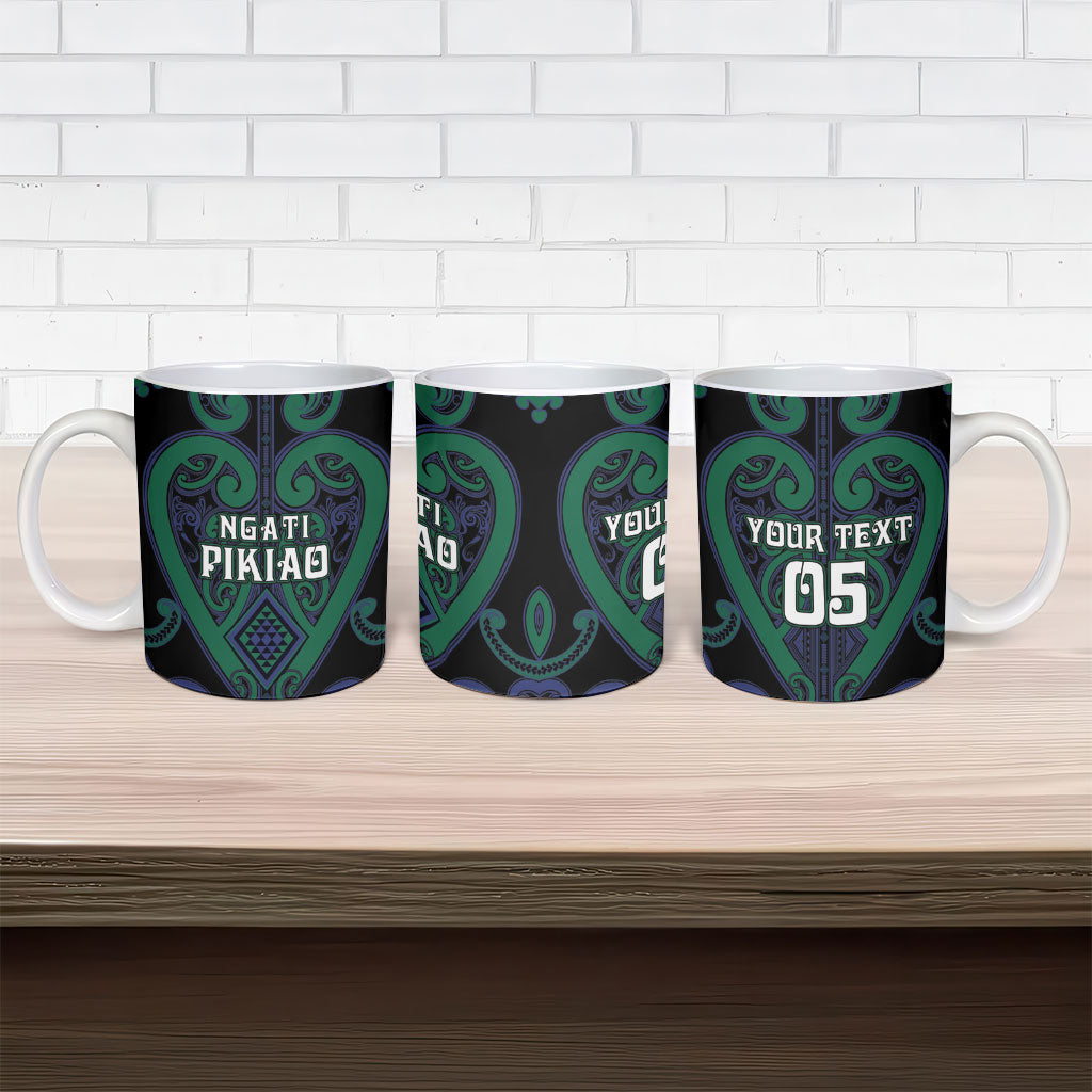 Custom Aotearoa Ngati Pikiao Ceramic Mug Maori Tribal Pattern LT05 - Polynesian Pride