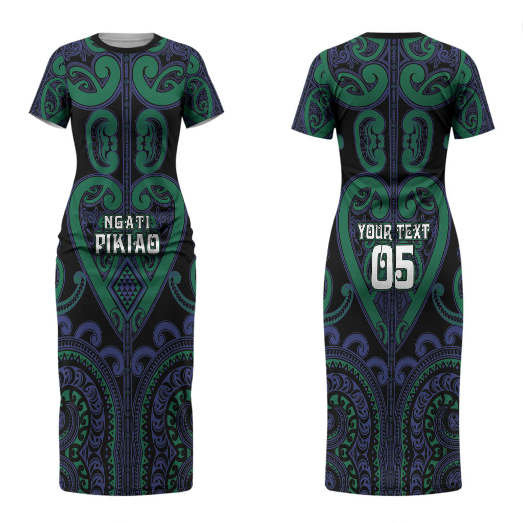 Custom Aotearoa Ngati Pikiao Couples Matching Short Sleeve Bodycon Dress and Hawaiian Shirt Maori Tribal Pattern LT05 - Polynesian Pride
