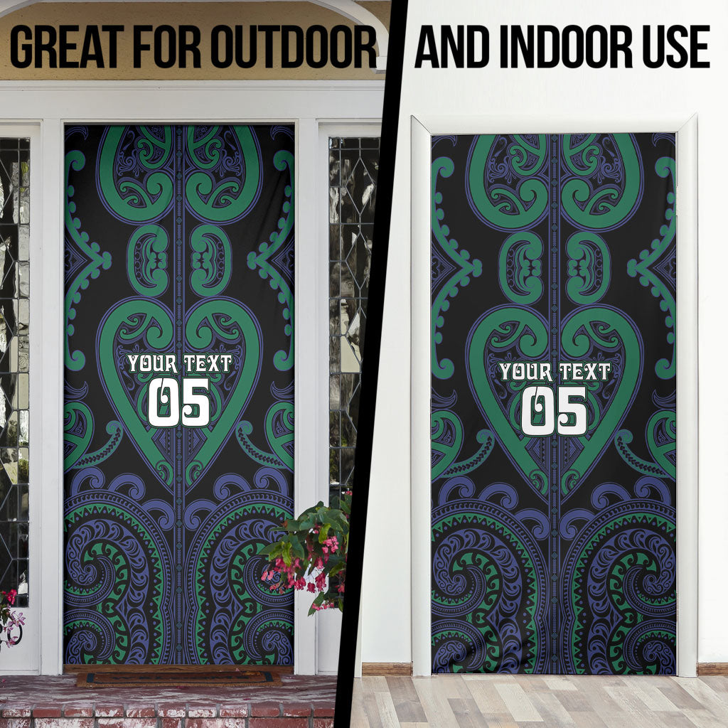 Custom Aotearoa Ngati Pikiao Door Cover Maori Tribal Pattern LT05 - Polynesian Pride