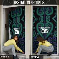 Custom Aotearoa Ngati Pikiao Door Cover Maori Tribal Pattern LT05 - Polynesian Pride