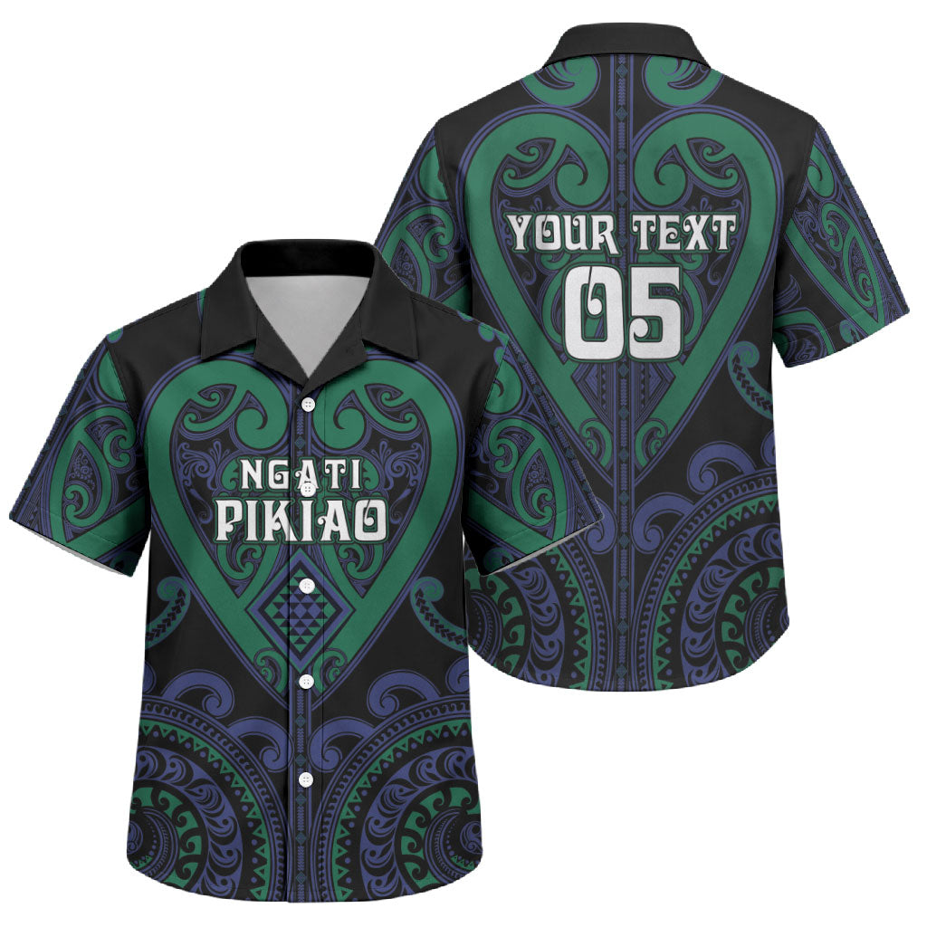 Custom Aotearoa Ngati Pikiao Family Matching Mermaid Dress and Hawaiian Shirt Maori Tribal Pattern LT05 Son's Shirt Green - Polynesian Pride