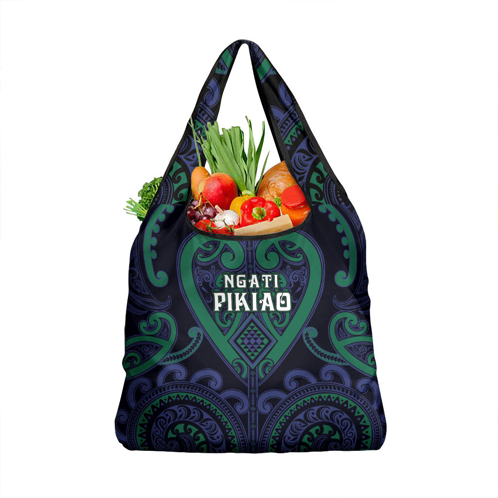 Aotearoa Ngati Pikiao Grocery Bag Maori Tribal Pattern LT05 1-pack One Size Green - Polynesian Pride