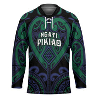 Custom Aotearoa Ngati Pikiao Hockey Jersey Maori Tribal Pattern LT05 Unisex Green - Polynesian Pride