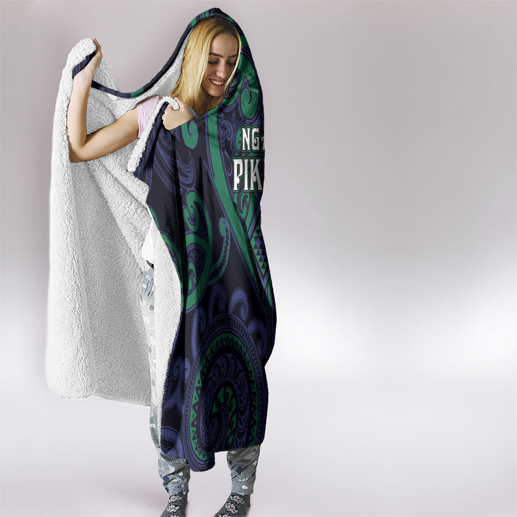 Aotearoa Ngati Pikiao Hooded Blanket Maori Tribal Pattern LT05 - Polynesian Pride