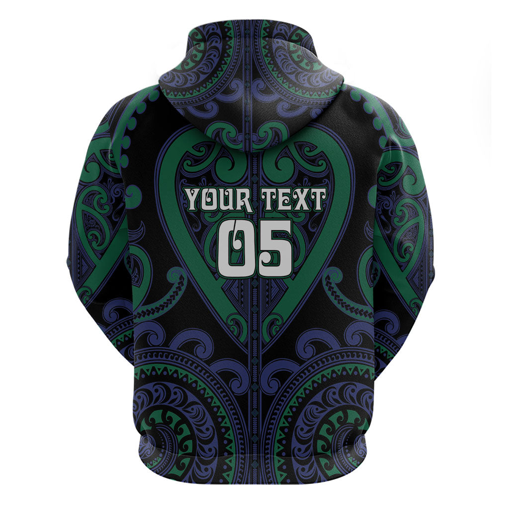 Custom Aotearoa Ngati Pikiao Hoodie Maori Tribal Pattern LT05 - Polynesian Pride