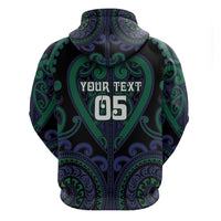 Custom Aotearoa Ngati Pikiao Hoodie Maori Tribal Pattern LT05 - Polynesian Pride