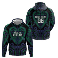 Custom Aotearoa Ngati Pikiao Hoodie Maori Tribal Pattern LT05 - Polynesian Pride