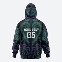 Custom Aotearoa Ngati Pikiao Hoodie Maori Tribal Pattern LT05 - Polynesian Pride
