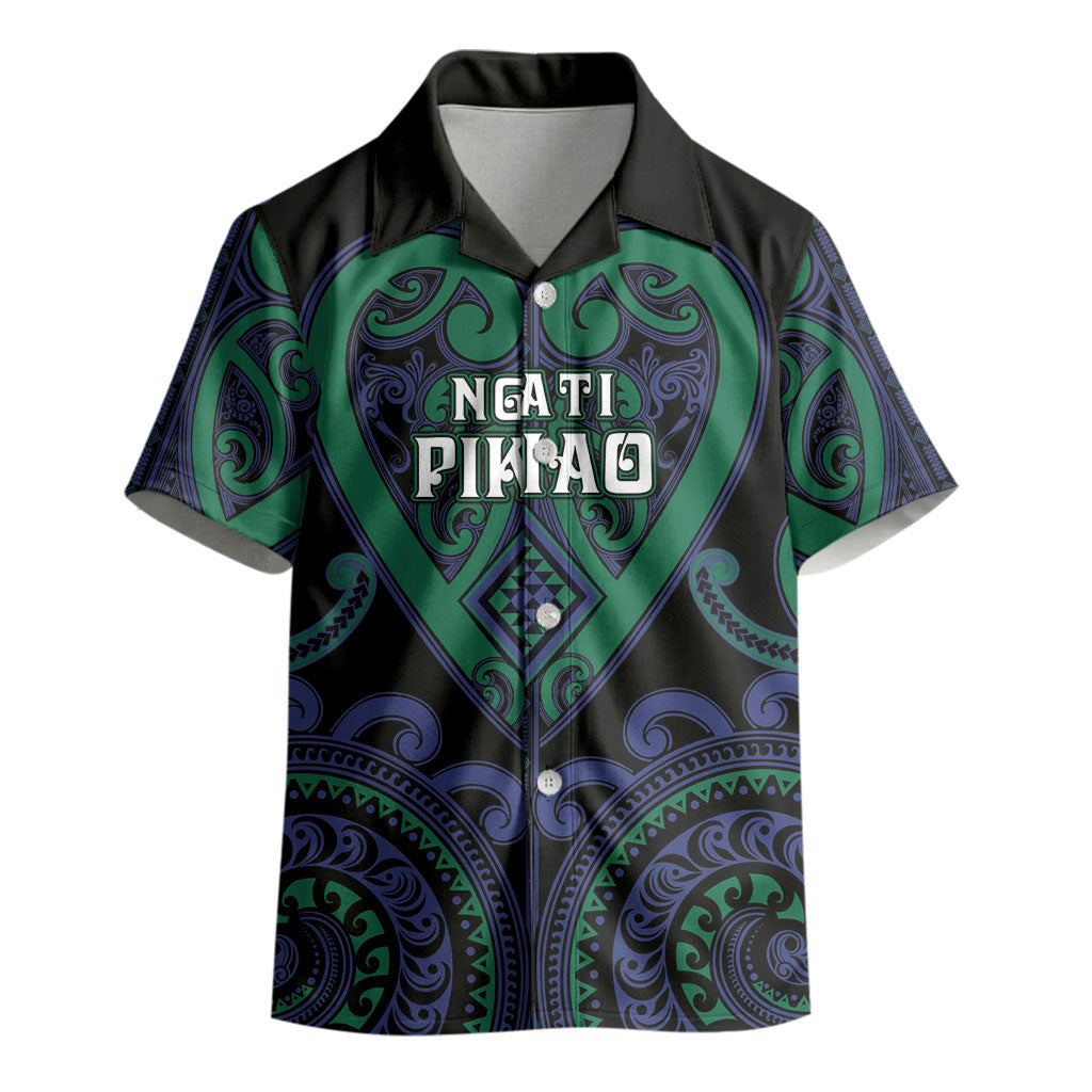Custom Aotearoa Ngati Pikiao Kid Hawaiian Shirt Maori Tribal Pattern LT05 - Polynesian Pride