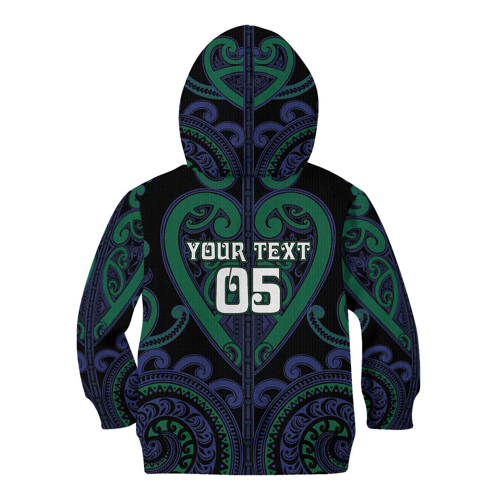 Custom Aotearoa Ngati Pikiao Kid Hoodie Maori Tribal Pattern LT05 - Polynesian Pride
