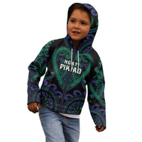 Custom Aotearoa Ngati Pikiao Kid Hoodie Maori Tribal Pattern LT05 - Polynesian Pride