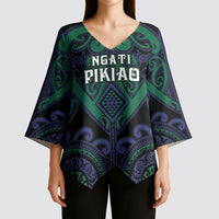 Custom Aotearoa Ngati Pikiao Kimono Sleeve Blouse Maori Tribal Pattern LT05 - Polynesian Pride