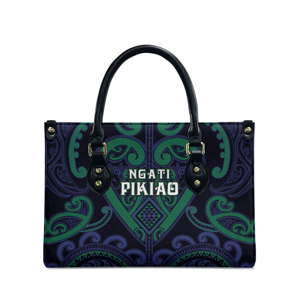 Aotearoa Ngati Pikiao Leather Bag Maori Tribal Pattern LT05 - Polynesian Pride