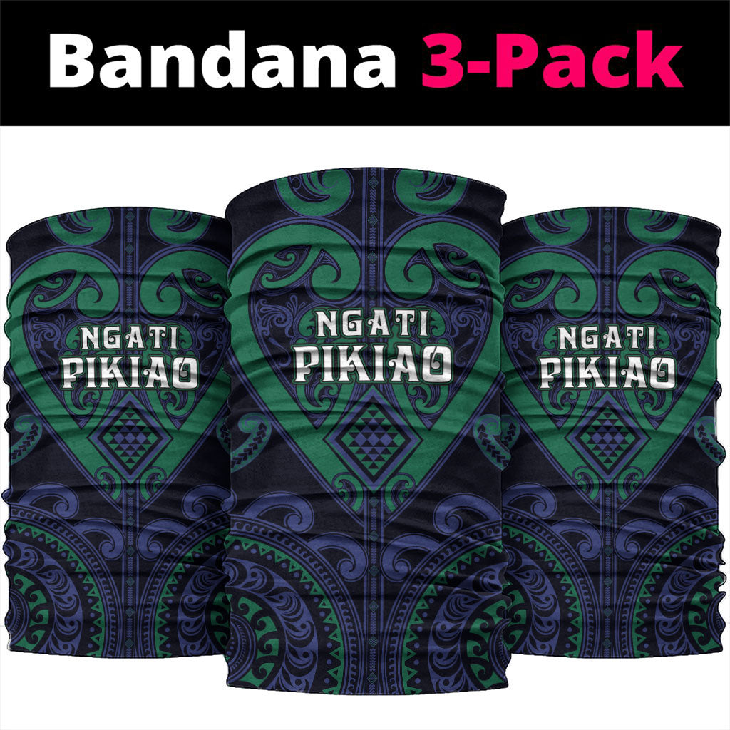 Aotearoa Ngati Pikiao Neck Gaiter Maori Tribal Pattern LT05 package One Size: 25*50cm Green - Polynesian Pride