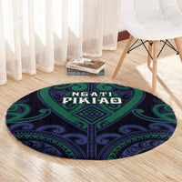 Aotearoa Ngati Pikiao Round Carpet Maori Tribal Pattern LT05 - Polynesian Pride