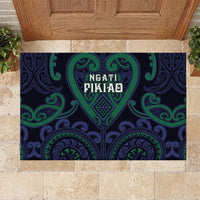 Aotearoa Ngati Pikiao Rubber Doormat Maori Tribal Pattern LT05 Green - Polynesian Pride