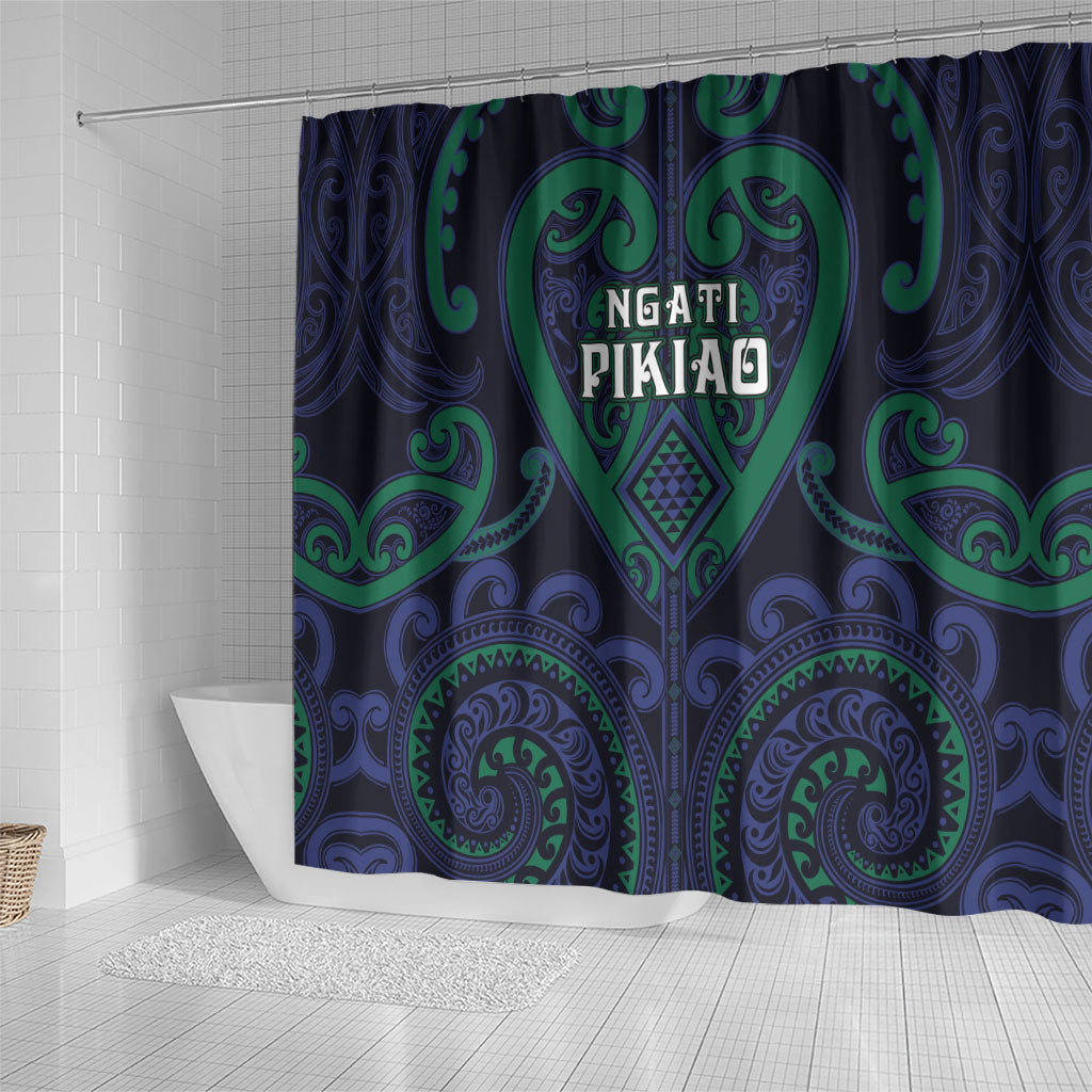 Aotearoa Ngati Pikiao Shower Curtain Maori Tribal Pattern LT05 - Polynesian Pride