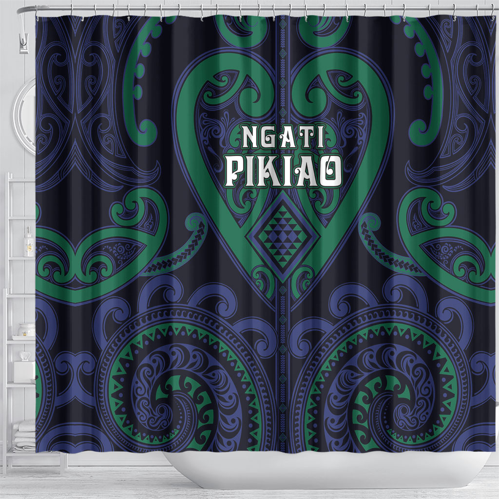 Aotearoa Ngati Pikiao Shower Curtain Maori Tribal Pattern LT05 - Polynesian Pride