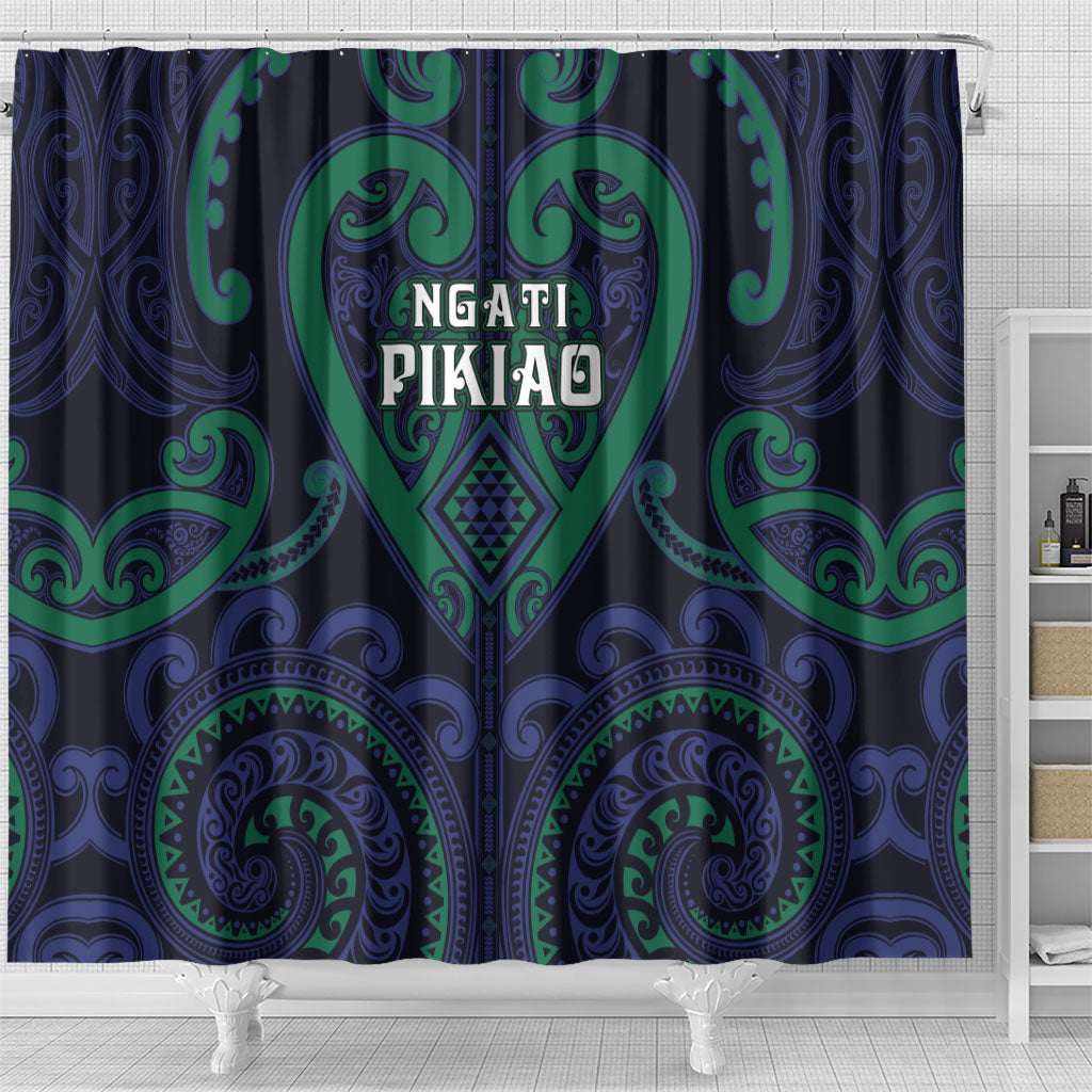 Aotearoa Ngati Pikiao Shower Curtain Maori Tribal Pattern LT05 - Polynesian Pride