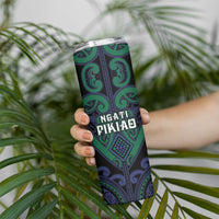 Custom Aotearoa Ngati Pikiao Skinny Tumbler Maori Tribal Pattern LT05 - Polynesian Pride