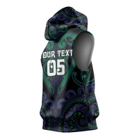 Custom Aotearoa Ngati Pikiao Sleeveless Hoodie Maori Tribal Pattern LT05 - Polynesian Pride
