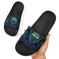 Aotearoa Ngati Pikiao Slide Sandals Maori Tribal Pattern LT05 - Polynesian Pride
