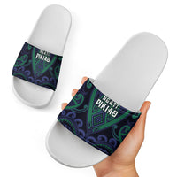 Aotearoa Ngati Pikiao Slide Sandals Maori Tribal Pattern LT05 - Polynesian Pride