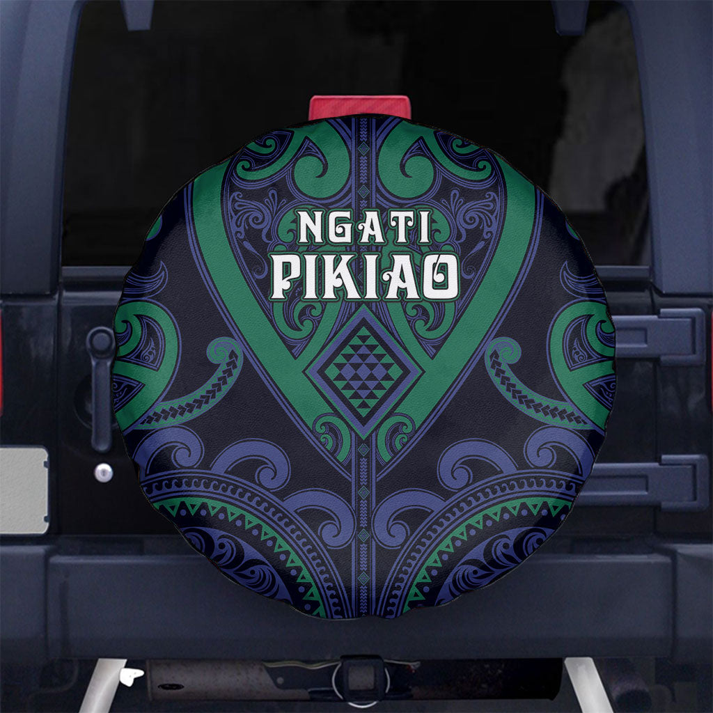 Aotearoa Ngati Pikiao Spare Tire Cover Maori Tribal Pattern LT05 No hole Green - Polynesian Pride