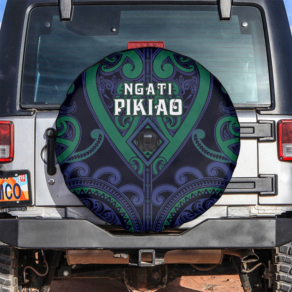 Aotearoa Ngati Pikiao Spare Tire Cover Maori Tribal Pattern LT05 Green - Polynesian Pride