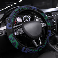 Aotearoa Ngati Pikiao Steering Wheel Cover Maori Tribal Pattern LT05 Universal Fit Green - Polynesian Pride
