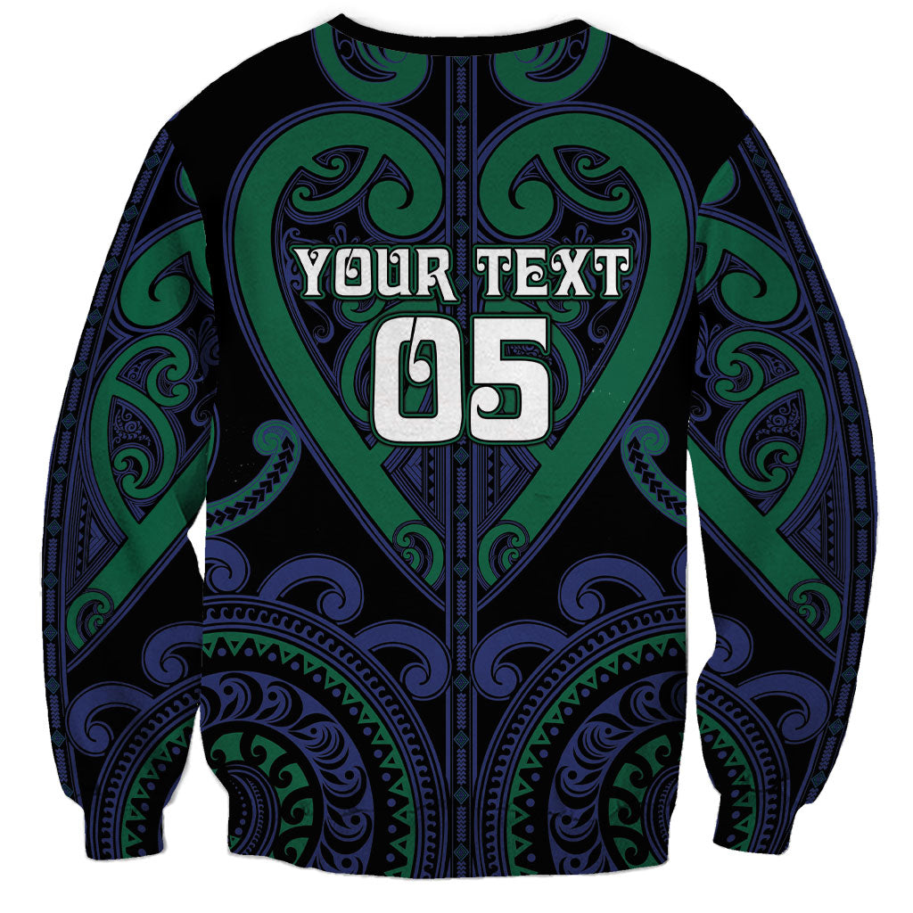Custom Aotearoa Ngati Pikiao Sweatshirt Maori Tribal Pattern LT05 - Polynesian Pride