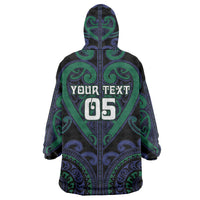 Custom Aotearoa Ngati Pikiao Wearable Blanket Hoodie Maori Tribal Pattern LT05 - Polynesian Pride