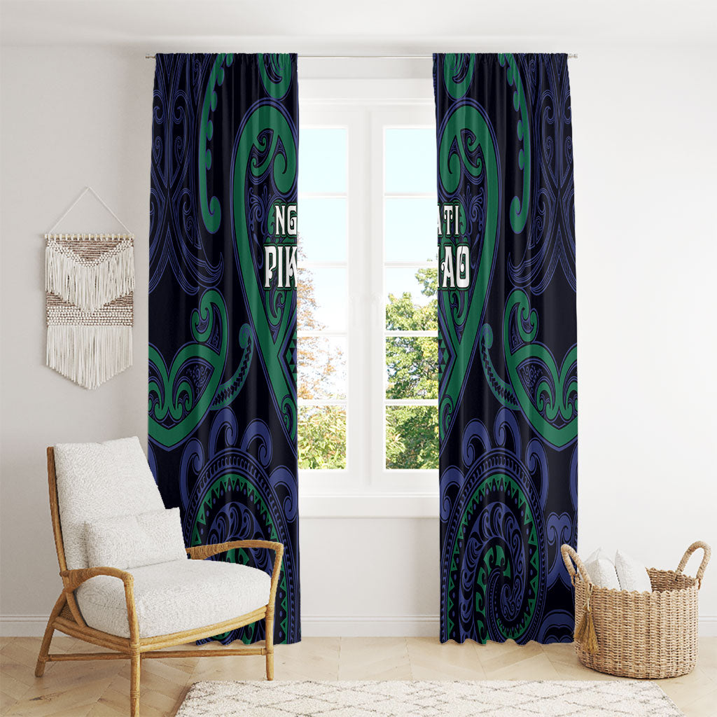 Aotearoa Ngati Pikiao Window Curtain Maori Tribal Pattern LT05 - Polynesian Pride