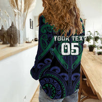 Custom Aotearoa Ngati Pikiao Women Casual Shirt Maori Tribal Pattern LT05 - Polynesian Pride