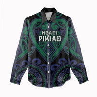 Custom Aotearoa Ngati Pikiao Women Casual Shirt Maori Tribal Pattern LT05 - Polynesian Pride