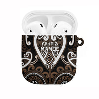 Aotearoa Kati Mamoe AirPods Case Maori Tribal Pattern LT05 Brown - Polynesian Pride
