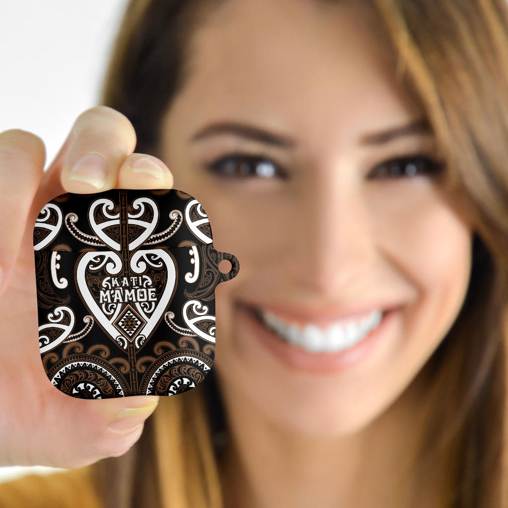 Aotearoa Kati Mamoe AirPods Case Maori Tribal Pattern LT05 - Polynesian Pride