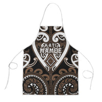 Aotearoa Kati Mamoe Apron Maori Tribal Pattern LT05 Brown - Polynesian Pride