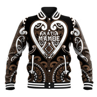 Custom Aotearoa Kati Mamoe Baseball Jacket Maori Tribal Pattern LT05 Unisex Brown - Polynesian Pride