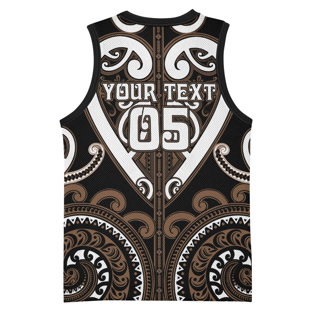 Custom Aotearoa Kati Mamoe Basketball Jersey Maori Tribal Pattern LT05 - Polynesian Pride