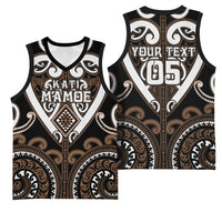 Custom Aotearoa Kati Mamoe Basketball Jersey Maori Tribal Pattern LT05 - Polynesian Pride