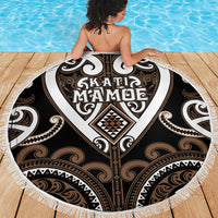 Aotearoa Kati Mamoe Beach Blanket Maori Tribal Pattern LT05 - Polynesian Pride