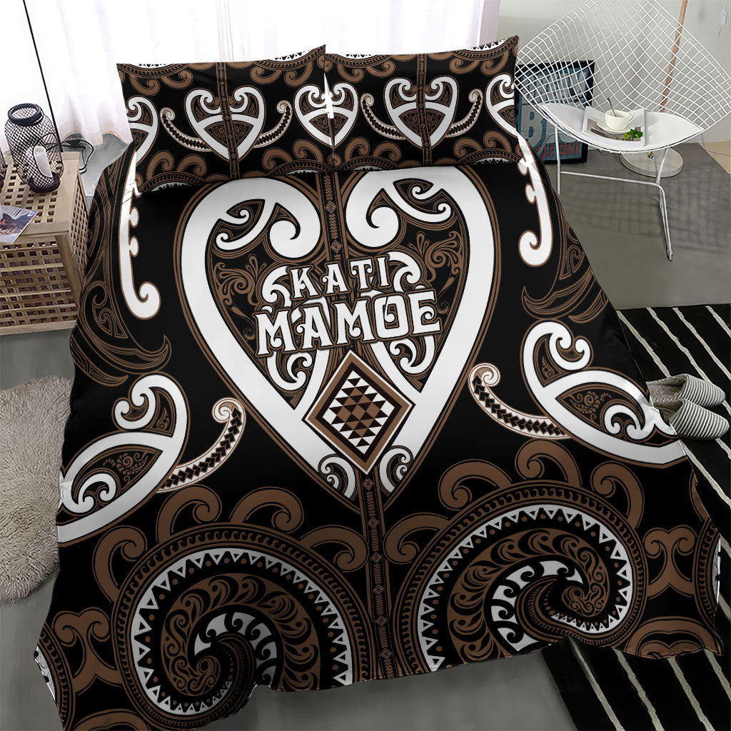 Aotearoa Kati Mamoe Bedding Set Maori Tribal Pattern LT05 - Polynesian Pride