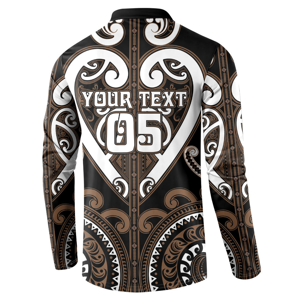 Custom Aotearoa Kati Mamoe Button Sweatshirt Maori Tribal Pattern LT05 - Polynesian Pride