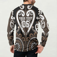 Custom Aotearoa Kati Mamoe Button Sweatshirt Maori Tribal Pattern LT05 - Polynesian Pride