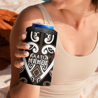 Custom Aotearoa Kati Mamoe 4 in 1 Can Cooler Tumbler Maori Tribal Pattern LT05 - Polynesian Pride